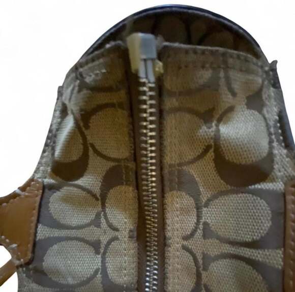 Coach Signature Canvas Heritage Stripe Carryall Tote Bag - Picture 6 of 9